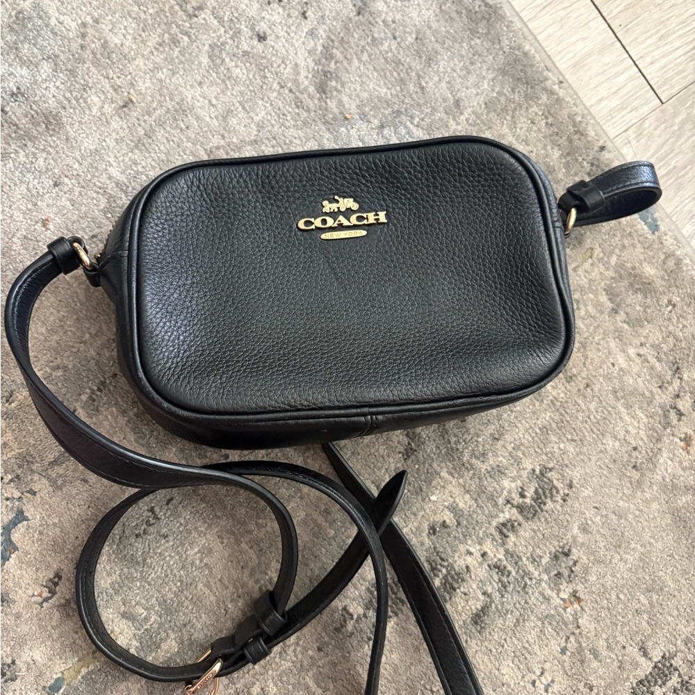 Coach Black Pebbled Leather Shoulder Bag